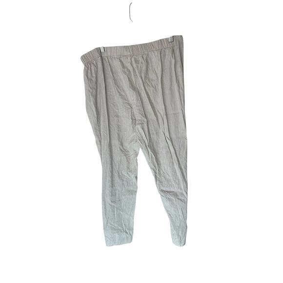 J. Jill Linen Stretch Light Gray Lagenlook Coastal Grandma Cropped Pants Large - Picture 8 of 12